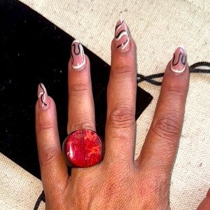 Elegant Red Statement Ring